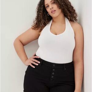 Torrid White Halter Top